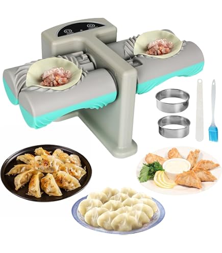 Machine à Boulettes Automatique électrique USB | 2 Modes (manuel/auto) | Pour Raviolis, Gyozas | Livrée Avec Cuillère Et Brosse
