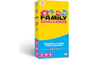 ATM GAMING Family Challenge - Giochi di Società per famiglie - Domande divertenti e sfide per bambini e adulti - Gioco da tavolo - Gioco di Carte 8+ Anni - Italiano