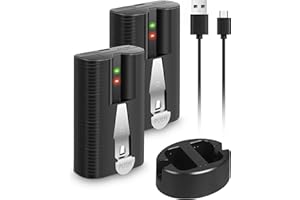 ABEDEN Quick Release Battery for Ring, 2Pack V4 Rechargeable Battery with Charger Compatible for Video Doorbell 2/3/3+/4, Stick Up Cam(2/3rd Gen), Spotlight Cam