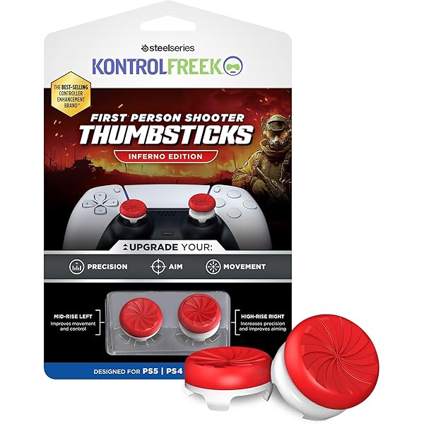 2 Impugnature Kontrol Freek Per Controller PS4/PS5, Modello Galaxy, Nere, Nuove, Alte Prestazioni - Foto 3