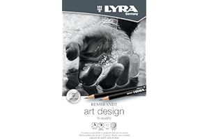 LYRA Rembrandt Art Design, Lápices de Grafito para Bellas Artes, hexagonal, Estuche de Metal, diferentes graduaciones, 12 unidads