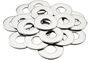 Gendewiner M10 Rondelles Metal (20 Pièces) M10x25x1.5mm 304 Rondelle Inox Grandes Rondelles de Carrosserie Acier Inoxydable Rondelles Plates pour Vis & Écrous & Tiges Filetées