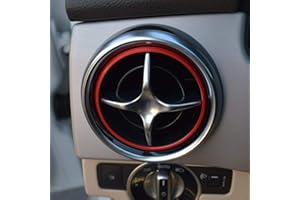 GUODONG GXDD Auto AC Vent Ordnungs-Ring Aufkleber Gepasst For Mercedes Benz SLK R172 SLC SLK200 SLC250d SL500 AMG SLC43 Klimaanlage Outlet Dekorieren Abdeckung (Color Name : SL SLC SLK Red)