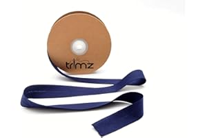 Trimz Poly Cotton Bias Binding, Polyester, Navy, 20m Reel