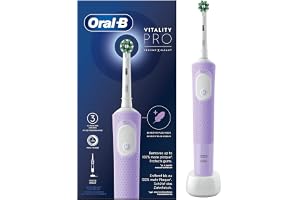 Oral-B Vitality Pro Lila Eltandborste, 1 tandborsthuvud, Designed By Braun, Elektrisk tandborste, För Oral B