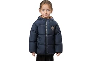Sunny Sprout Manteau d'hiver avec capuche pour fillettes - Doudoune épaisse double polaire pour tout-petits avec manches coupe-vent
