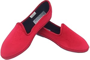 de fonseca Friulane Donna Le Originali in Velluto, Scarpe Fondo Bicicletta Ballerine per Tutte Le Stagioni