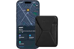 MOFT Snap-on telefonstativ, plånbok och Findmy (MOVAS), Findmy – kolsvart, With Find-My, Minimalist