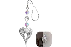 TUYOBG 1PC Angel Wings Sun Catchers for Windows, Elegant Angel Wings Ornaments for Garden Decor, Suncatcher for Balcony Decor and Window Decorations, Memorial Angel's Wings Suncatchers, for Home and Office