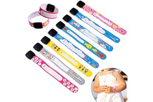 Notfall-Armband für Kinder, RosyFate 8 Stück Anti-Verlorenes Armband, Sicherheitsarmband Kleinkind, Kinder Namensarmband, Einstellbare Wasserdichtes Wiederverwendbares für Jungen Mädchen Baby