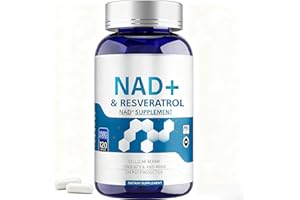 MOSKILA Integratore Premium NAD+ & Resveratrolo 1500mg | 120 Capsule Molli | Supporto Anti-Aging e Benessere Cellulare | Confezione da 1 bottiglia