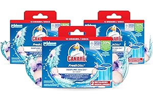 Canard WC Fresh Disc Recharges Marine – Bloc Sans Cage Nettoyant WC – 6 Recharges