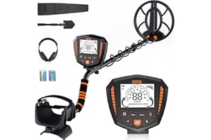 SUNPOW Metal Detectors for Adults Professional, High Accuracy Metal Detector, Strong Anti-Interference, IP68 Waterproof Coil, Identify 9 Types of Metals, 10 Inch Detection Depth, 5 Modes (OT-MD07)