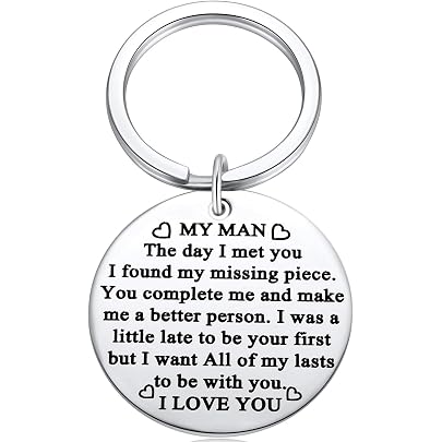 "To My Man" Love Message Keychain - Romantic Gift For Husband, Boyfriend, Fiancé | Valentine's, Anniversary, Birthday
