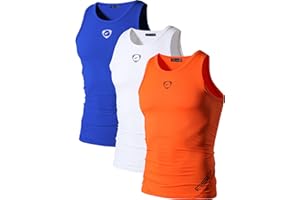 jeansian Men's Sports Breathable Wicking Vest Tee Sleeveless Tank Tops Summer Running Training LSL3306
