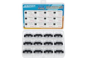 AUKENIEN 12Wartości 60sztuk L7805 LM317 L7806 L7808 L7809 L7810 L7812 L7815 L7818 L7824 L7912 L7915 Zestaw asortymentowy regulatora napięcia dodatniego ujemnego TO-220