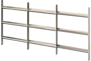 Alberts 553708 Grille de fenêtre Venlo | extensible | électro-galvanisé bleu | 450 x 700-1050 mm