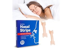 ROBOFUN 50 Pièces Anti Ronflement, Ecarteur Nasal, Nasal Strips Anti Ronflement Efficace Puissant pour Dormir et Faire du Sport, Soulager un Nez Bouché dû à un Nez Qui Coule, Allergies