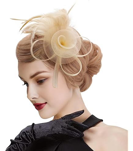 Chapeau Mariage Vintage Fascinateur Floral Femme - Bandeau Et Clip