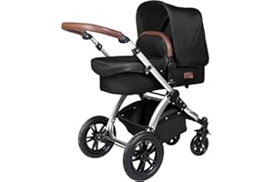 Ickle Bubba Stomp V4 Travel System with Galaxy Car Seat and Isofix Base - Chrome/Midnight/Tan