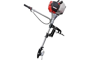 CROSSFER GMBH CROSSFER BM Motor de barco de 1,2 CV, motor de gasolina fuera de borda, 1 cilindro, 4 tiempos