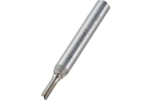 Trend CraftPro Straight Two Flute Router Cutter Bit, 1/4 Inch Shank, 3mm Cut Diameter & 9.5mm Cut Length, Tungsten Carbide Tipped, C001AX1/4TC