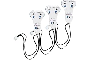 ND Sports Cricket Umpire Counter – Overs, Balls, and Wickets Counter – Lightweight Handheld Clicker with Wrist Strap – Essential Scoring Tool for Cricket Umpires & Coaches