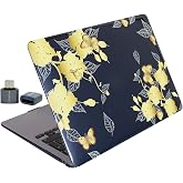 McStorey MacBook Air 13.6 İn&ccedil; &Ccedil;i&ccedil;ek Desenli Kılıf A2681 A3113 A3240 A3449 M2 M3 M4 M5 Uyumlu Kristal Parlak Sert Kapak Hard C
