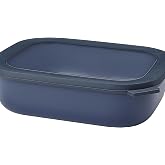 Mepal - Multi Bowl Cirqula Rectangular - Kapaklı saklama kabı - Buzdolabı i&ccedil;in hava ge&ccedil;irmez saklama kutusu, mikrodalga fırın