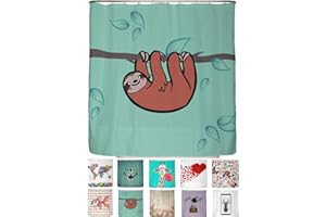 arteneur® - Bradipo - Tenda Doccia Antimuffa 180x200 Cm Tessuto Impermeabile, Opaca, Waterproof E Lavabile in Lavatrice. Tenda Bagno Vasca Moderna di Design con 12 Anelli Inclusi