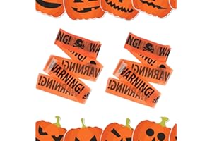 TONAUP Halloween Ruban d'Avertissement 2PCS Ruban de Mise en Garde Halloween Avertissement Bande Warning Ruban D'avertissement pour la Maison Hantée Décoration d'halloween 5 m x 8,5 cm