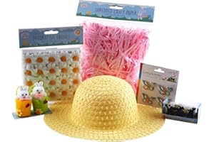 BWG Girls Make Your Own Easter Bonnet Hat Complete 5 Piece Making Kit - Yellow Butterfly