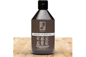 CURA LIGNUM Leinöl für Holz - Schnell einziehende Leinölfirnis für glänzende Beschichtung, Reines Leinöl Holzöl innen + aussen als Gartenmöbelöl oder Holztisch Pflege, Leinenöl Holzöl aussen - 500ml