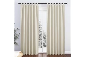 PONY DANCE Zasłona do pokoju dziecięcego, dla dziewcząt, zasłona ze szlufkami, jasnobeżowa, nieprzejrzysta, zasłona termiczna z pętelkami, 2 sztuki, wys. 200 x szer. 140 cm