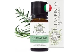 Olio Essenziale Rosmarino puro alimentare italiano Il Labirinto Officinale - Oli Essenziali Naturali - Olio essenziale per Diffusori e Umidificatori, Aromaterapia - 10ml