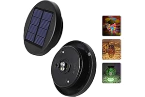 NEWNEN Solar Lights Replacement Top Panel Lantern: Warm White and RGB 2 Light Settings for Lantern ​Light Replacement- 3’ Diameter 2 Pack