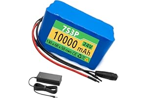 OMURGA Batteria Bicicletta elettrica 24 Volt 7S3P Batteria agli ioni Litio per Bici elettrica 24V 10Ah Pacco Batteria agli ioni Litio per Motore 500W [Classe di efficienza energetica A]