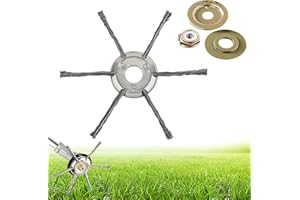 Ellxen Decespugliatore in filo di acciaio con foro da 25,4 mm, spazzola per erbacce elettrica, spazzola per erbacce per giardino, testa tagliaerba (6 teste)