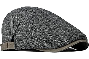 besbomig Boinas Hombre Gorras Plana Vintage Boina Sombrero - Gorras de Hombre Invierno Boina Gorra Inglesa Newsboy Flat Cap Ajustable 55-60cm Beret Otoño e Invierno