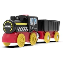 60 Pièces Train En Bois Montessori – Ensemble Chemin De Fer Avec Grue Magnétique, Pont, Figurines – Cadeau Enfant 2-8 Ans