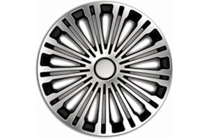 All4You Radkappen Volante 17 Zoll 4er Pack Radzierblenden Silber Schwarz Silver Black