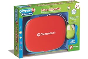 Clementoni Sapientino - Il Mio Primo Computer, Gioco Educativo Interattivo Bambini dai 5 Anni, 35 attività, Impara Lettere, Numeri, Logica e Musica, Mouse Incluso, Schermo LCD, Lingua Italiana, 16656