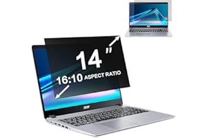 ZOEGAA Filtro privacy schermo per computer portatile da 14 pollici, per monitor widescreen 16:10 – Dell/HP/Acer/Samsung/Lenovo/ASUS/Toshiba, schermo privacy anti-peeping, anti luce blu e antiriflesso