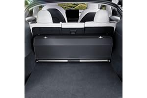 XCF Organiseur de coffre de voiture, En cuir imperméable, Avec couvercle et poignée robuste, Compartiment mobile, Convient pour les voitures, SUV, Compatible avec Tesla modèle Y (94 * 29 * 31cm)