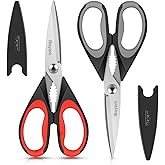 Kitchen Shears, 2-Pack Kitchen Scissors Heavy Duty Meat, Dishwasher Safe Cooking, Multipurpose Stainless Steel Sharp Utility 