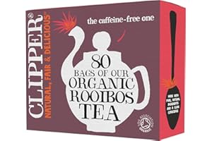 CLIPPER NATURAL, FAIR & DELICIOUS "Clipper Organic Redbush Tea | 80 Pure Caffeine Free Rooibos Tea for Home or Office | Eco-Conscious Herbal Teabags | Natural, Unbleached, Compostable, Plant-Based & Biodegradable Teabags"