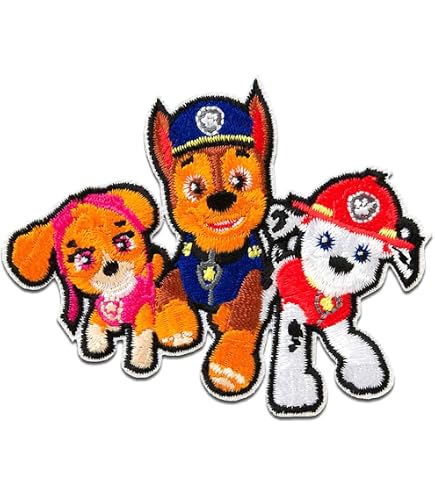 Patch Thermocollant Pat' Patrouille - Écusson Skye Team, Environ 5x7 Cm, Pour Vêtements Ou Sacs - 8