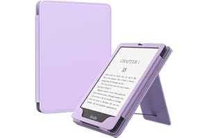 MoKo Étui Compatible avec 7"/6,8 Pouces Kindle Paperwhite(12e Gén. 2024/11e Gén. 2021), Coque de Protection avec Dragonne, Auto Réveil/Veille pour Kindle Paperwhite 2024, Taro Violet