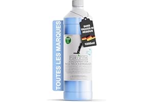 PURIVITA® Détergent concentré pour aspirateur laveur [1 L] - Parfum frais - Produit de nettoyage pour sols - Soin de lavage des sols - Détergent pour aspirateur à eau pour tous types de surfaces