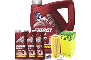 BANDELONE Inspektionspaket 8l Motoröl 5W-30 + Ölfilter passend für 3er E90 5 E60 7 E65 X3 E83 X5 E53 E70